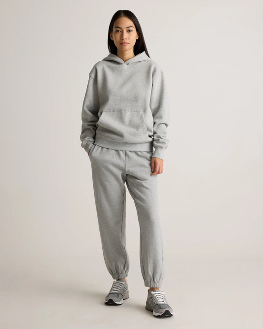 Organic Heavyweight Fleece Boyfriend Hoodie - XS / Heather Grey