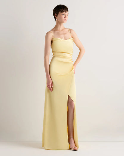 Juliette Stretch Satin Dress - 0 / Garden Sage Green
