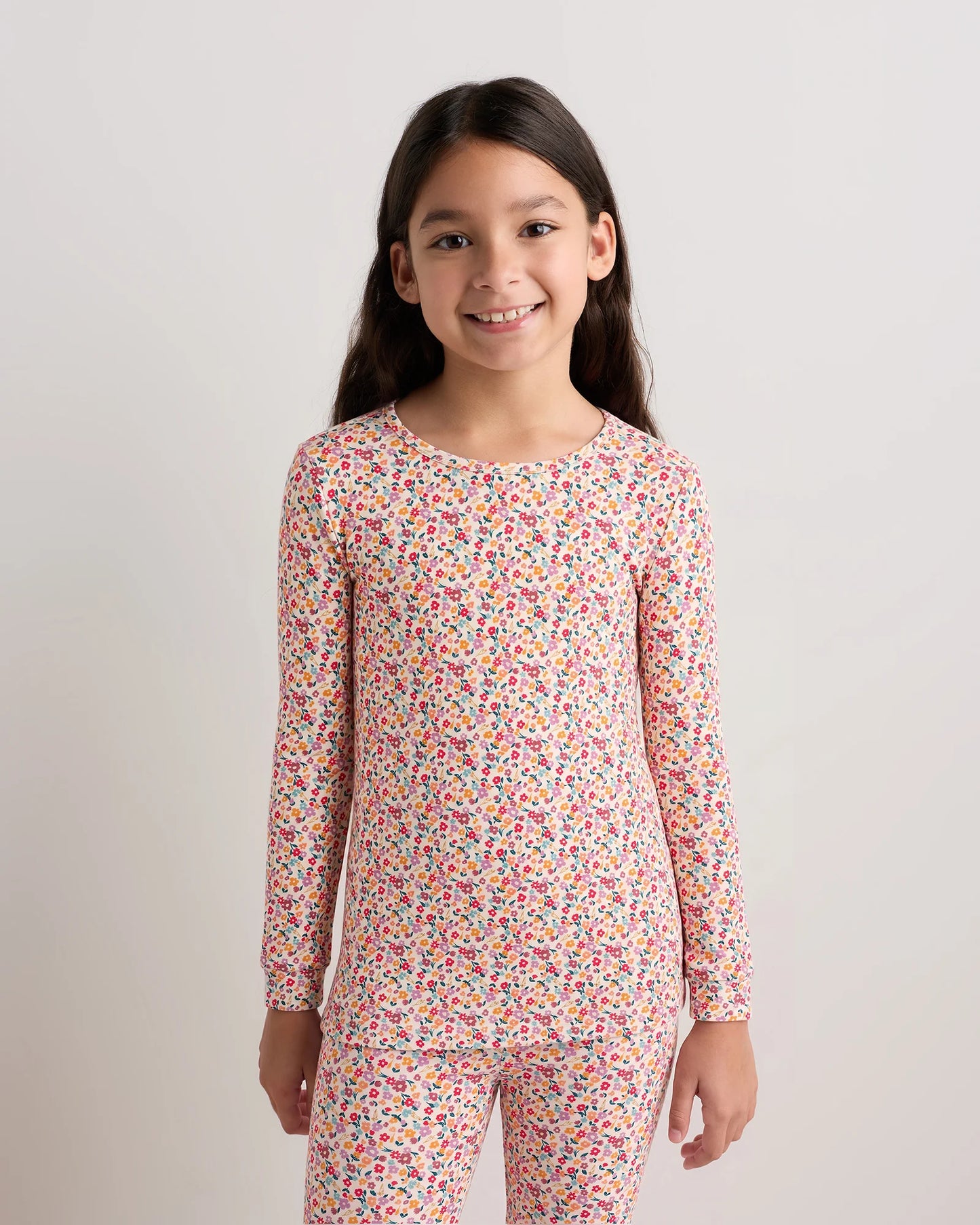 Bamboo Long Sleeve and Pant Pajama Set - 6 / Wildflower Dreams
