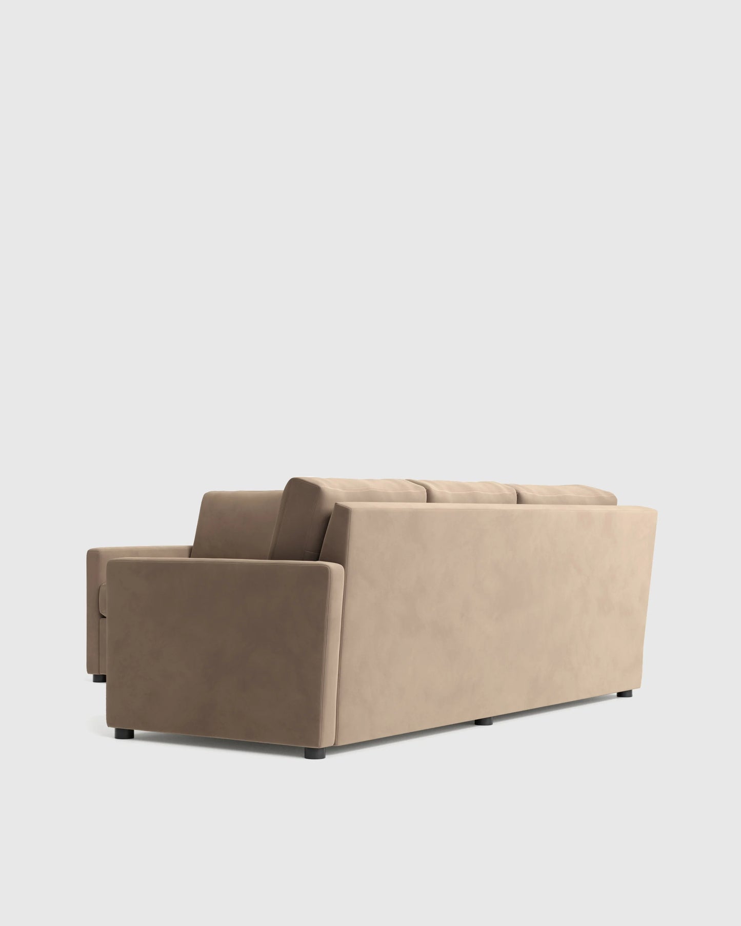 Brennan L Sectional in Performance Velvet - 99x99 / Taupe