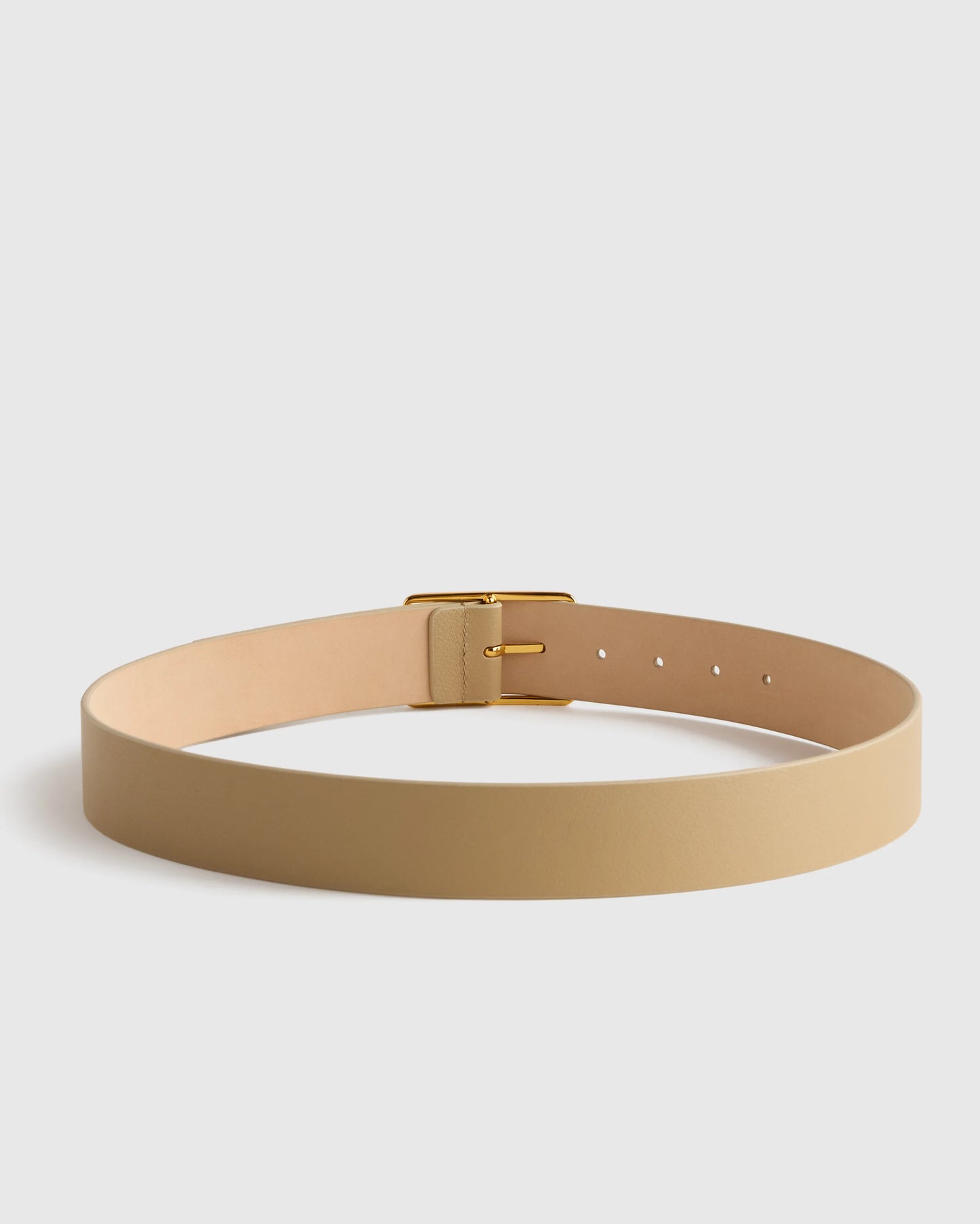 Siena Rectangle European Leather Belt - XS / Black