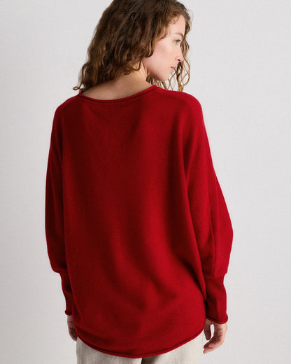Mongolian Cashmere Batwing Sweater - S/M / Black