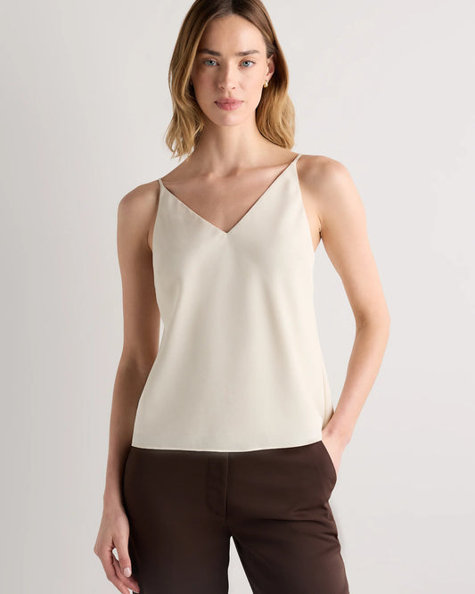 Matte V-Neck Cami - XS / Porcelain Ivory