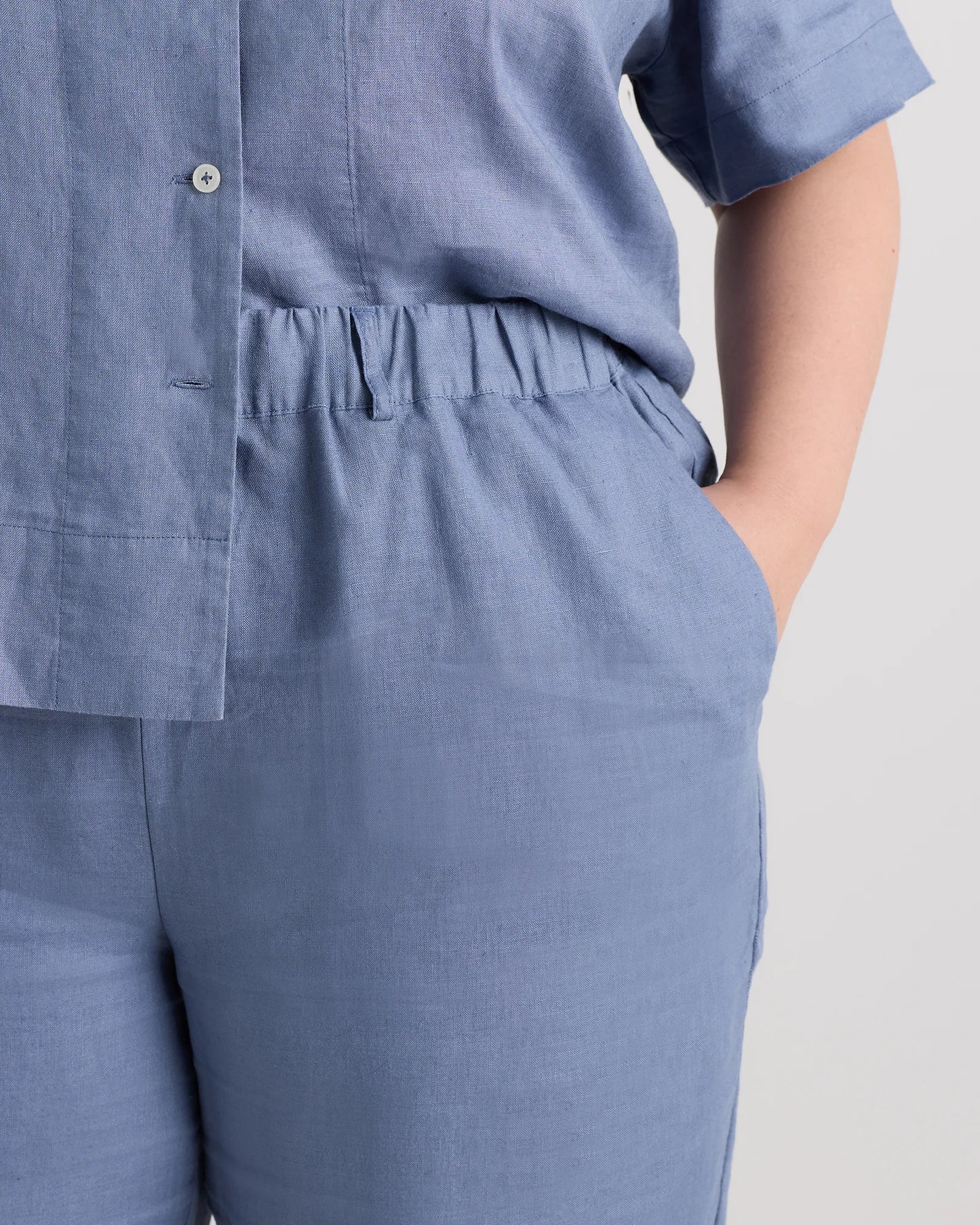 100% European Linen Pants - 1X / Bayberry Olive