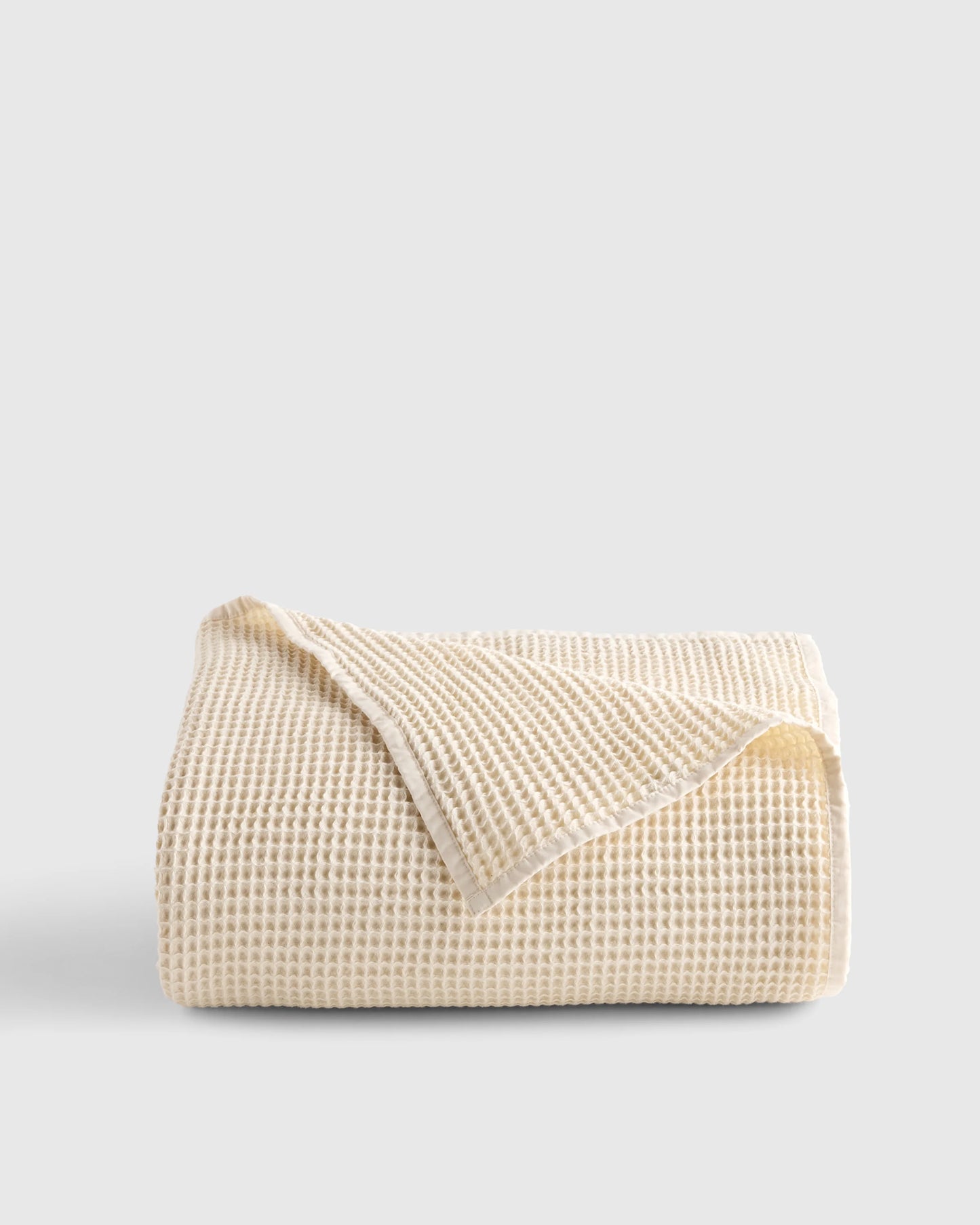 Organic Waffle Bed Blanket - Twin / White