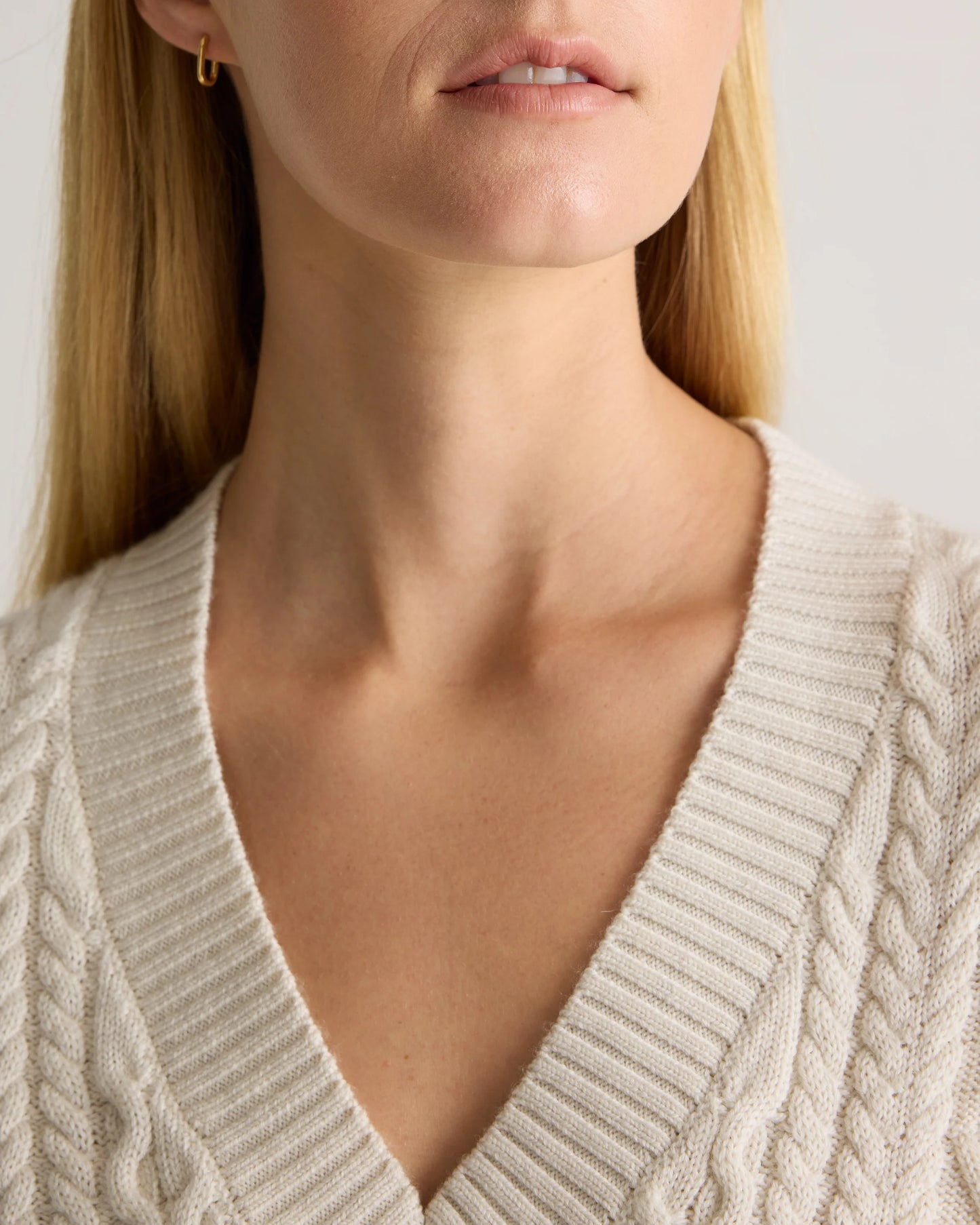 Australian Merino Wool Cable Sweater Vest - XS / Heather Grey