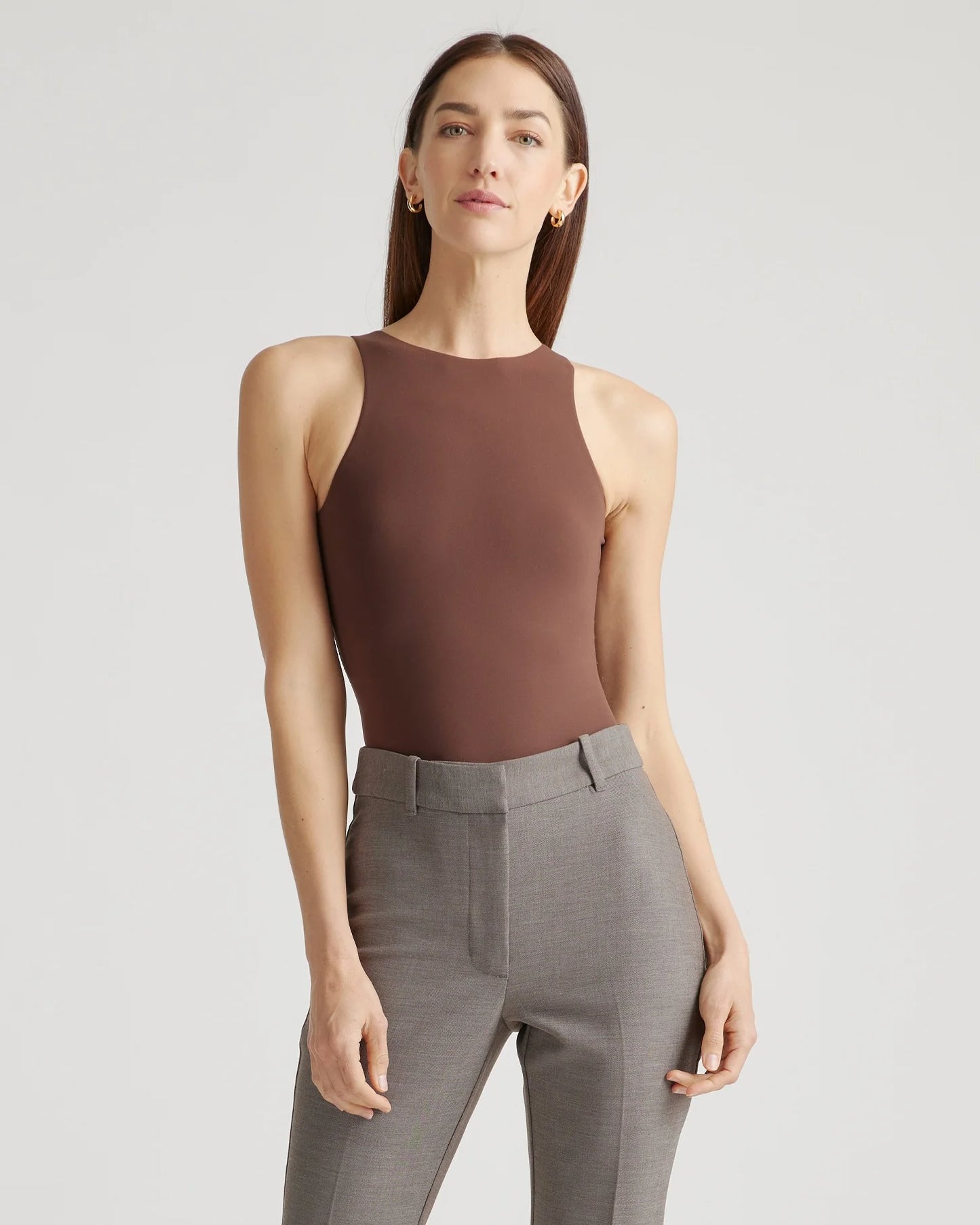 Second Skin High Neck Bodysuit - XS / Cocoa