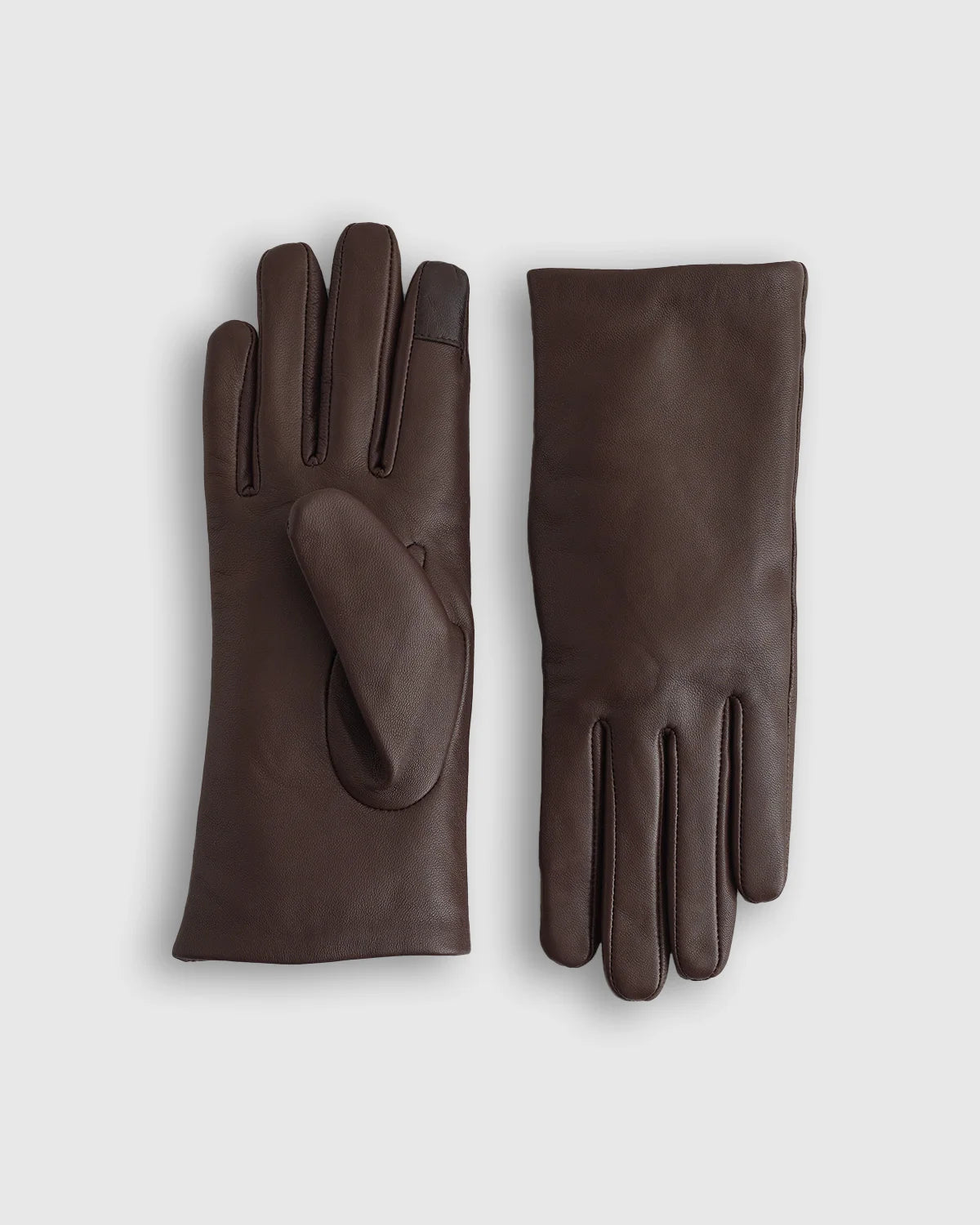 Cashmere Lined Leather Gloves - S / Black