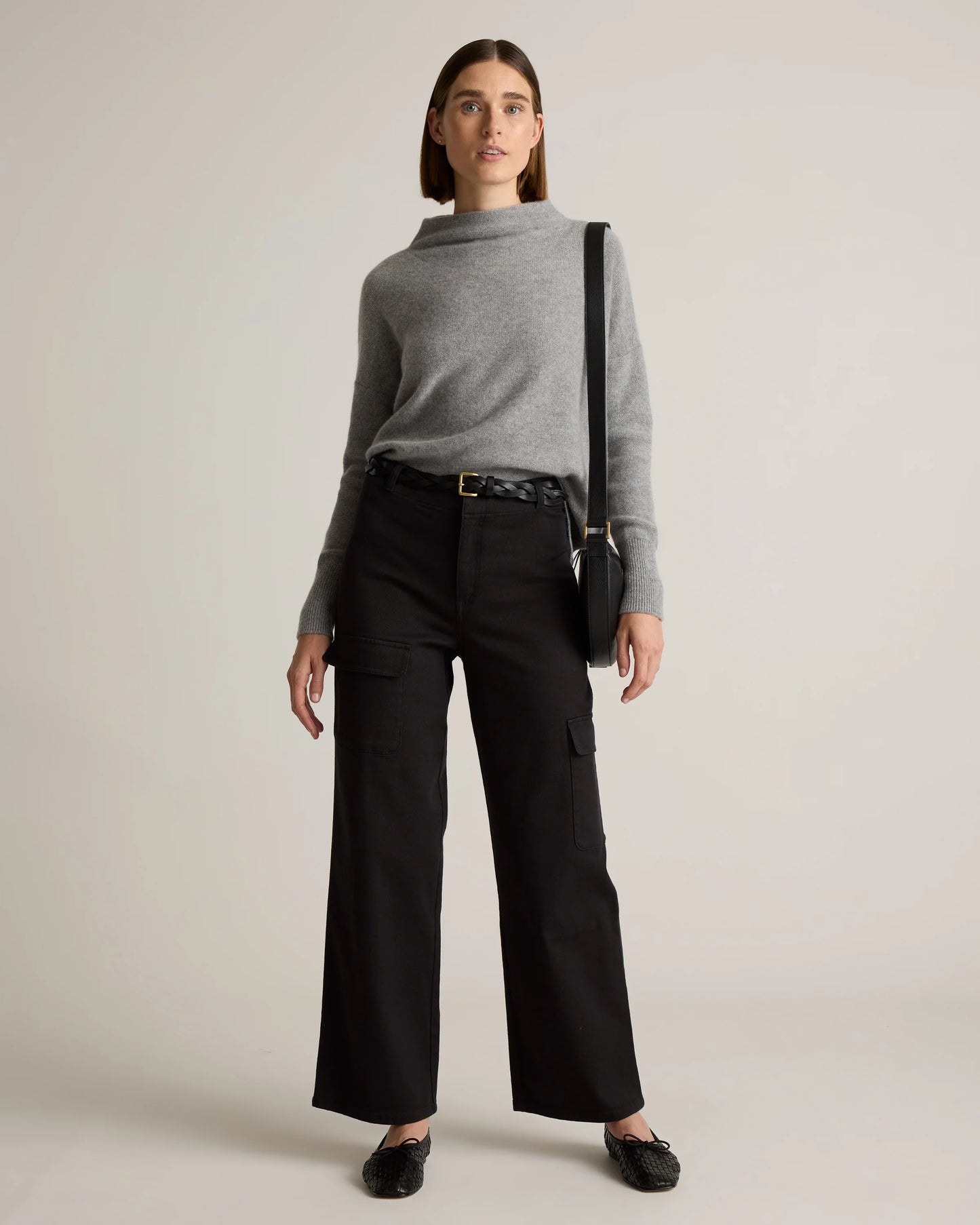 Organic Stretch Cotton Twill Cargo Pants - 0 / Light Khaki