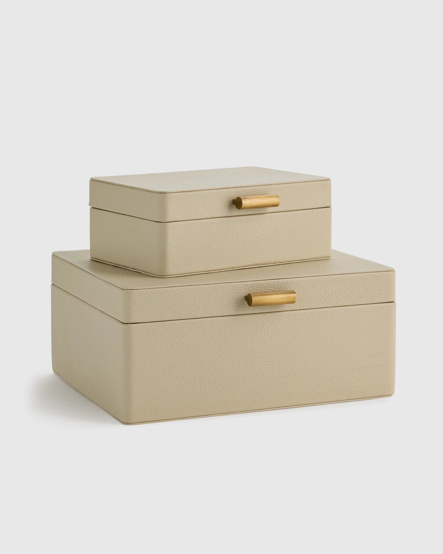Shagreen Leather Decorative Boxes (Set of 2) - Set of 2 / Blush