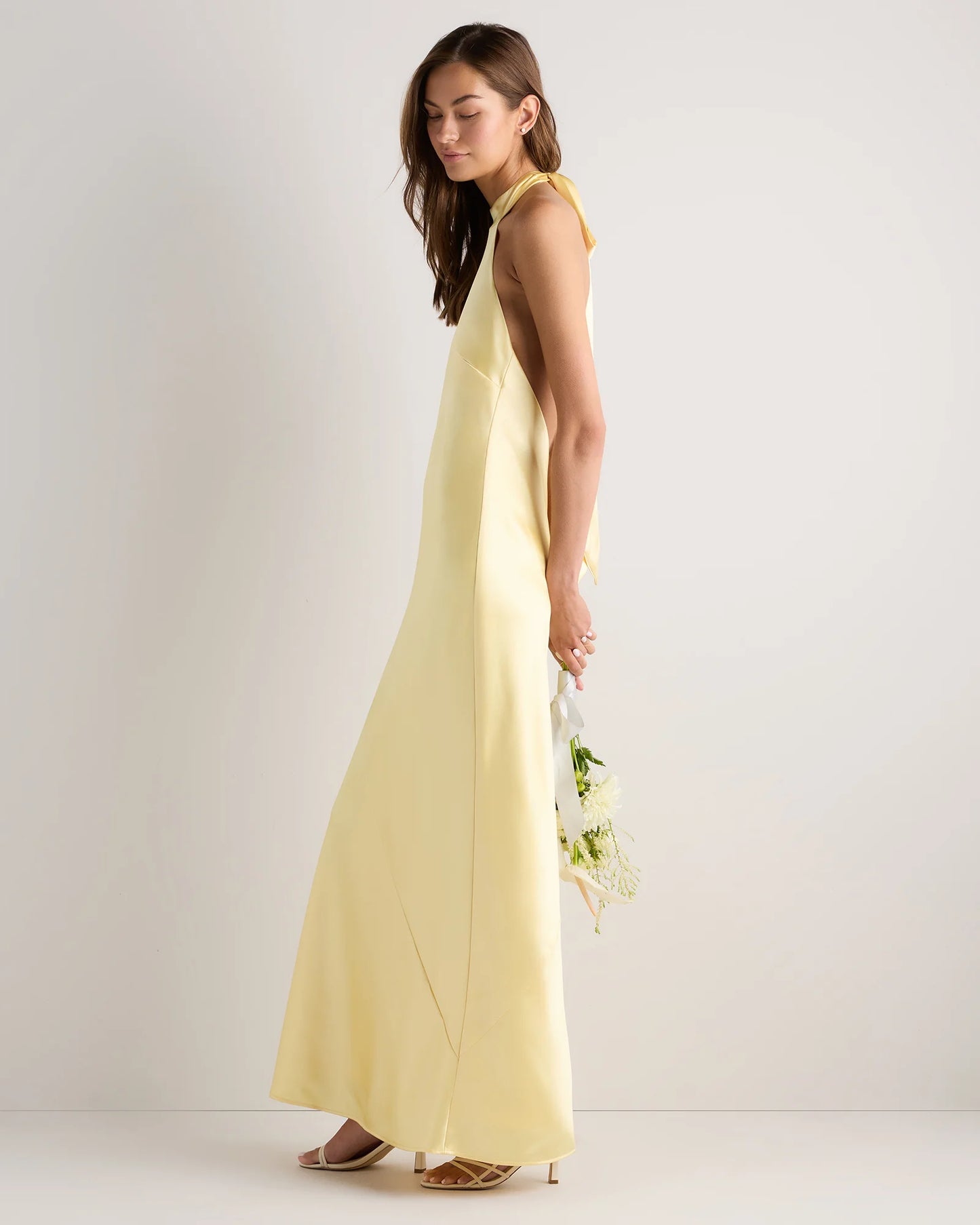 Catalina Stretch Satin Dress - 0 / Garden Sage Green