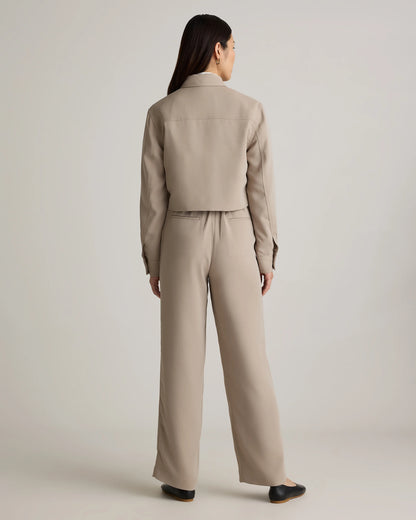 Stretch Crepe Cropped Jacket - XS / Morel