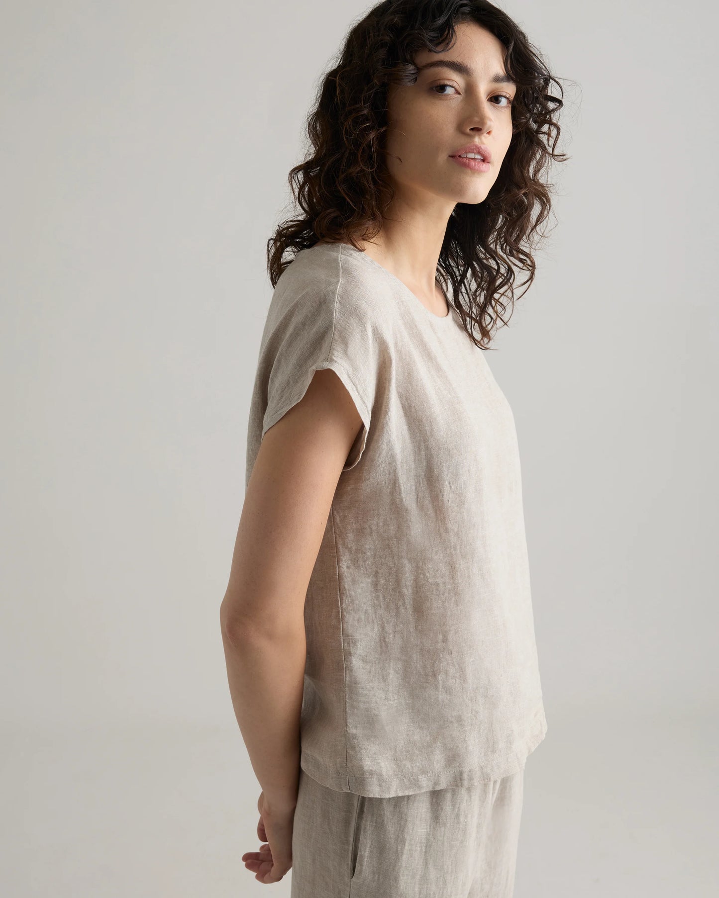 100% European Linen Pajama Set - XS / French Blue