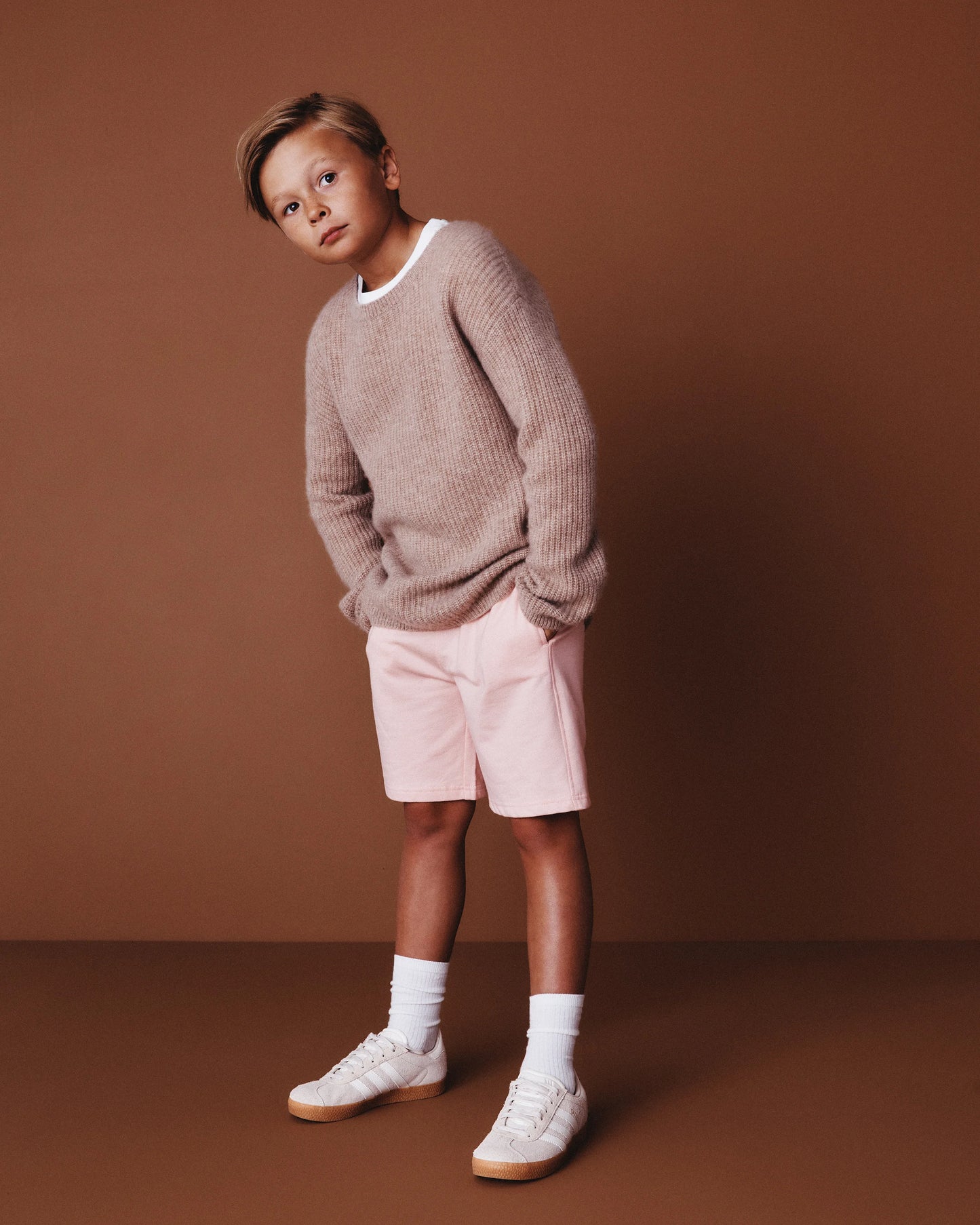 100% Organic Cotton French Terry Short - 6 / Coral Pink