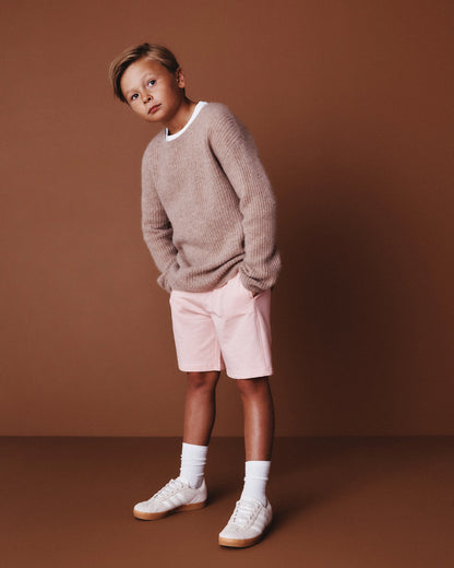 100% Organic Cotton French Terry Short - 6 / Coral Pink