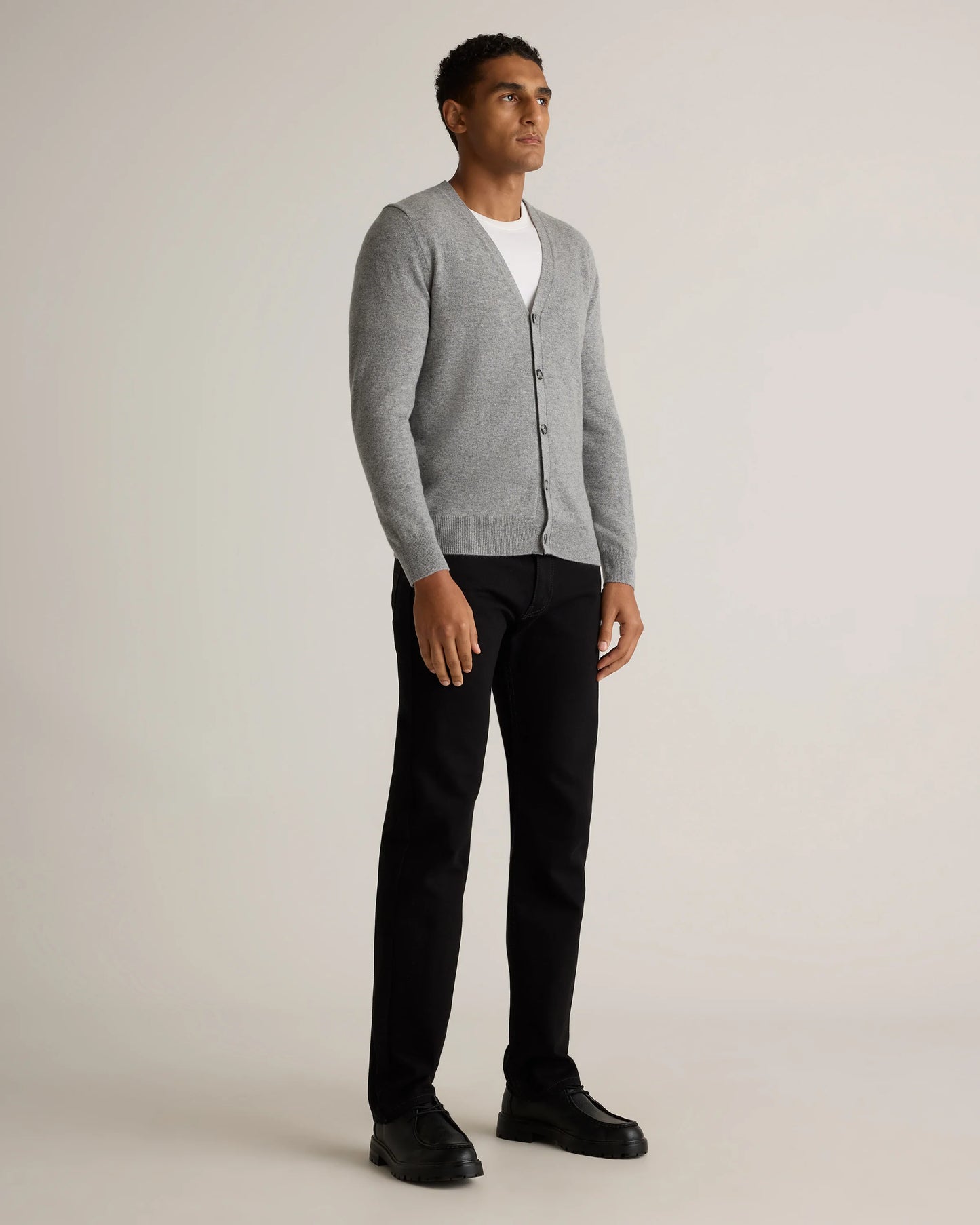 Mongolian Cashmere Cardigan Sweater - S / True Navy