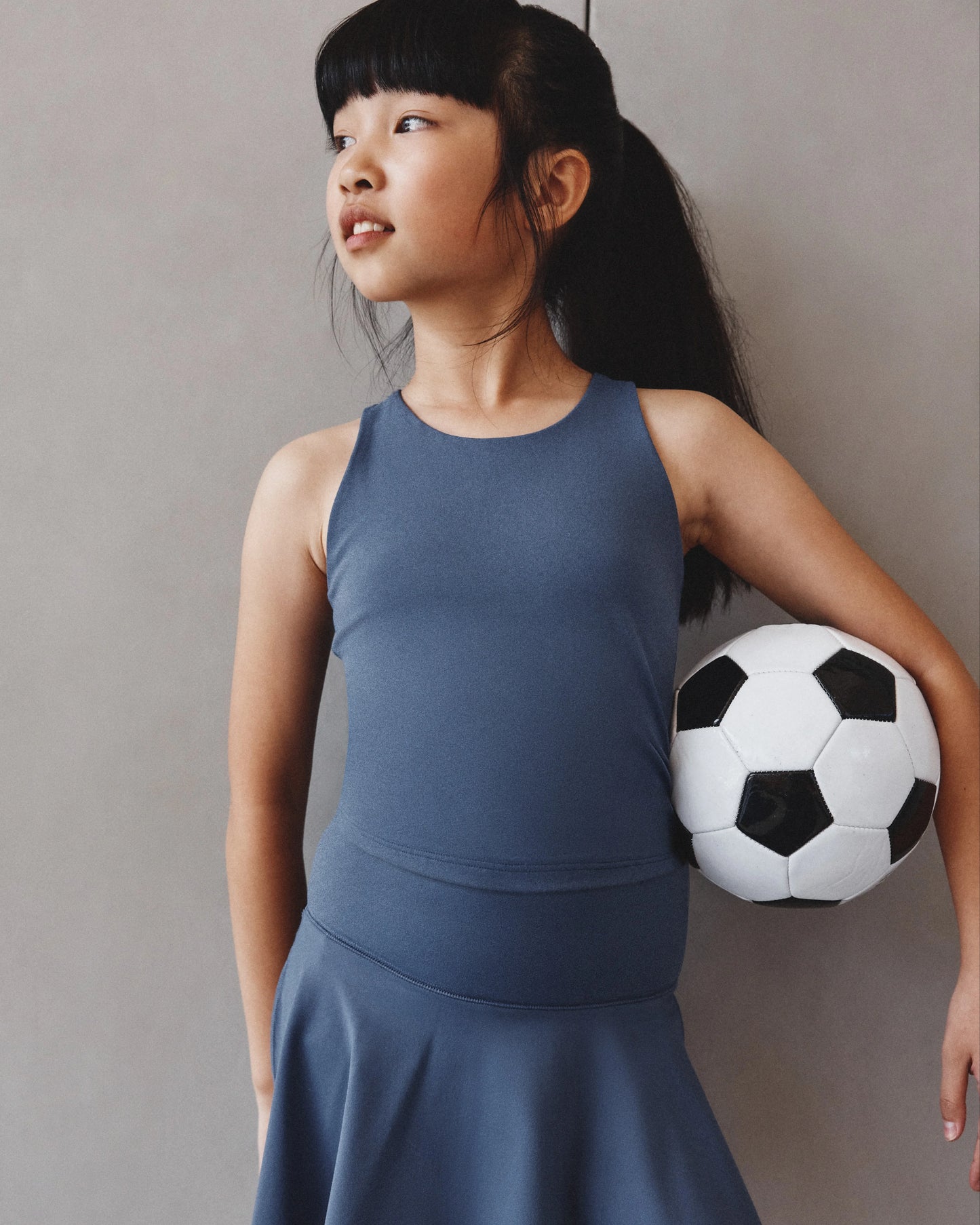 Girls Ultra-Form Fitted Tank - 6 / Storm Blue