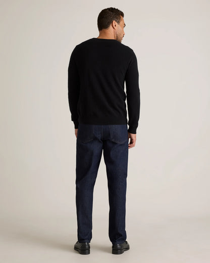 Mongolian Cashmere Crewneck Sweater - XS / Black