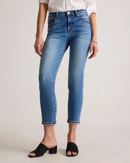 Luna Stretch Slim Boyfriend Jeans - 24 / Stormy Blue