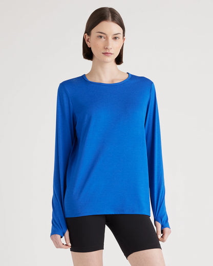 Flowknit Breeze Long Sleeve Top - XS / Heather Deep Navy