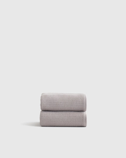 Turkish Waffle Terry Hand Towel (Set of 2) - One Size / White