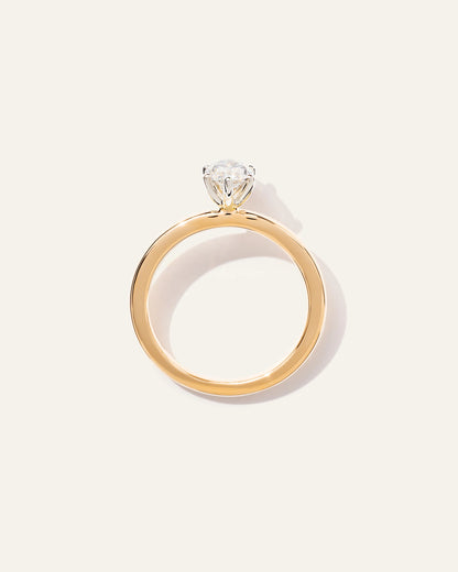 Lab Grown Diamond Marquise Comfort Fit Engagement Ring - 1ct - 4 / Yellow Gold