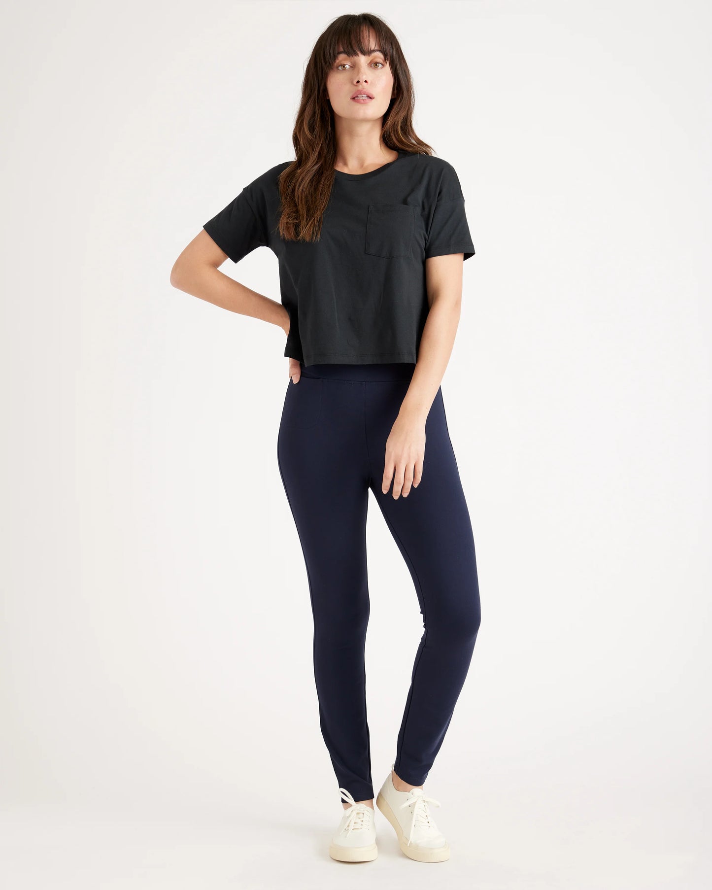 Ultra-Stretch Ponte Skinny Pants - XS / Navy