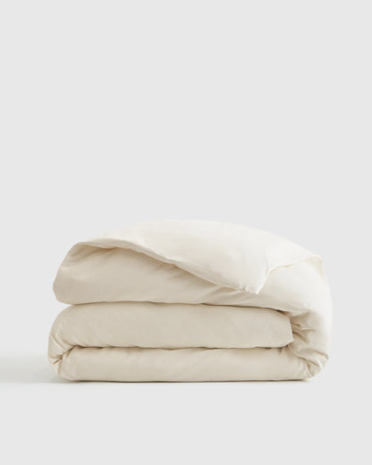 Luxury Organic Sateen Duvet Cover - Twin / Ivory