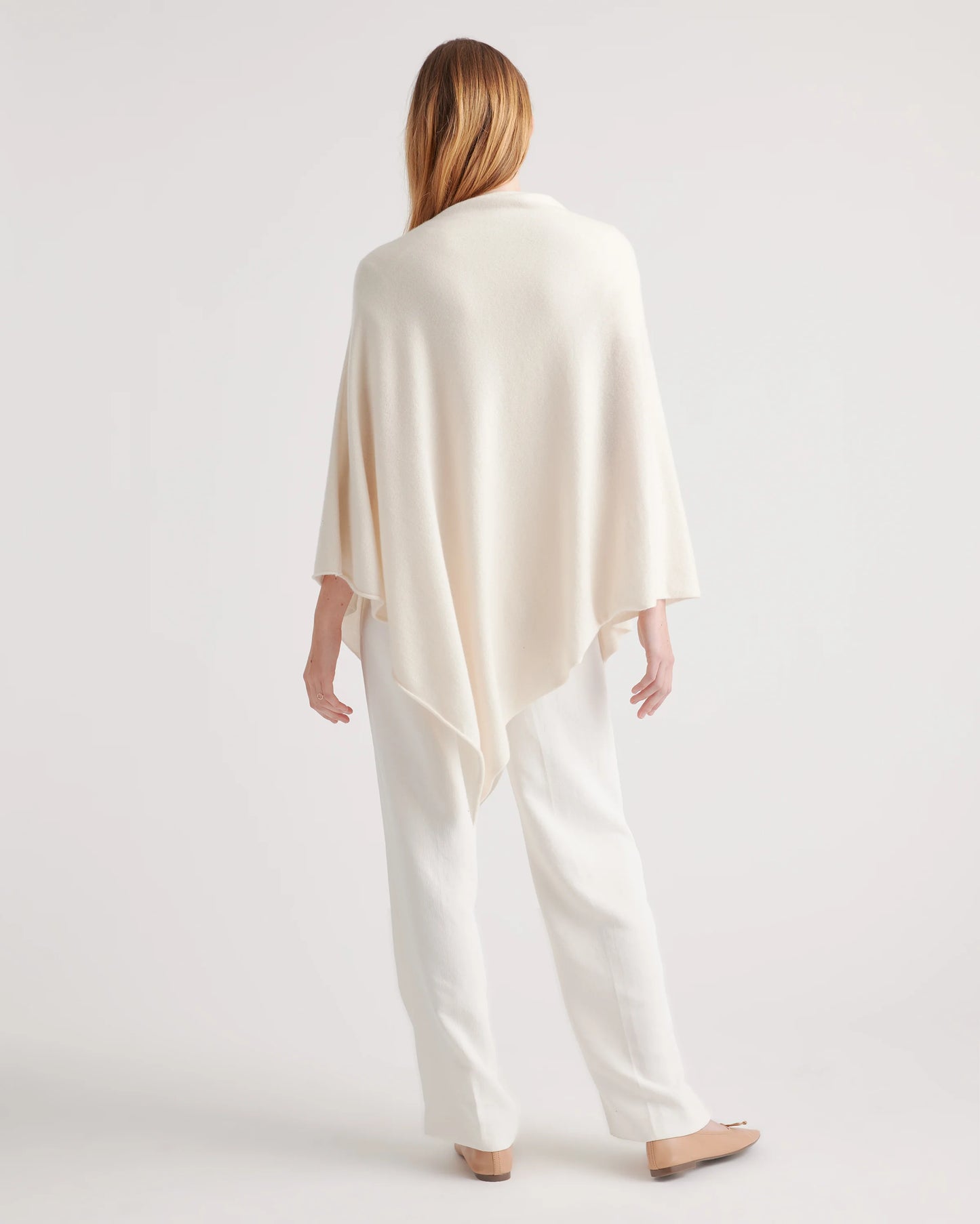 Mongolian Cashmere Poncho - One Size / Heather Grey