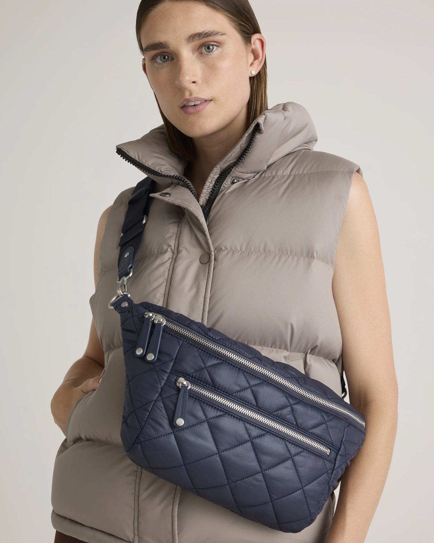 Transit Quilted Sling Bag - One Size / Black