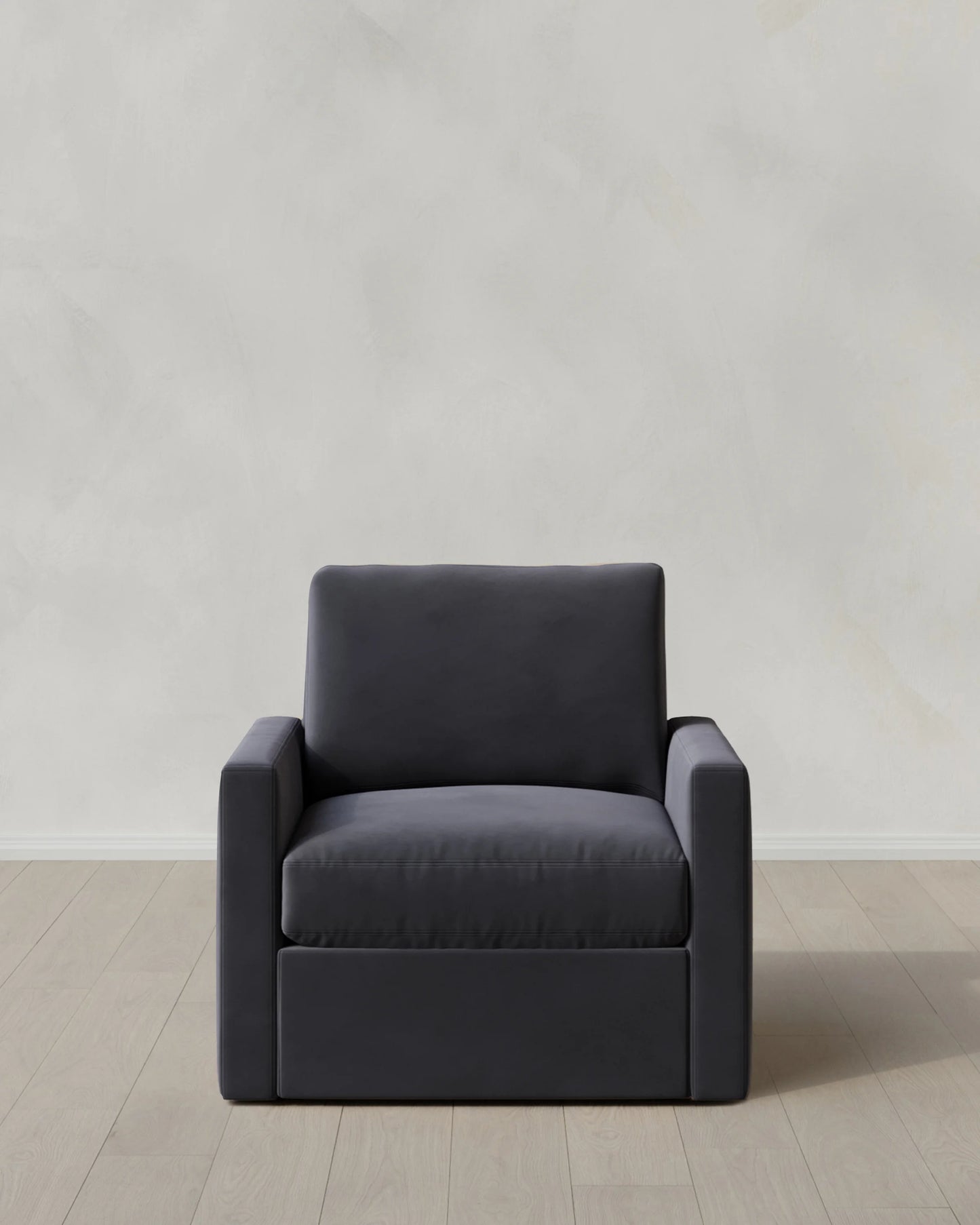 Brennan Swivel Chair in Performance Velvet - 32" / Rust