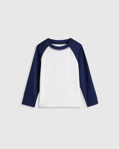Long Sleeve Raglan Rash Guard - 2T / Island Aqua