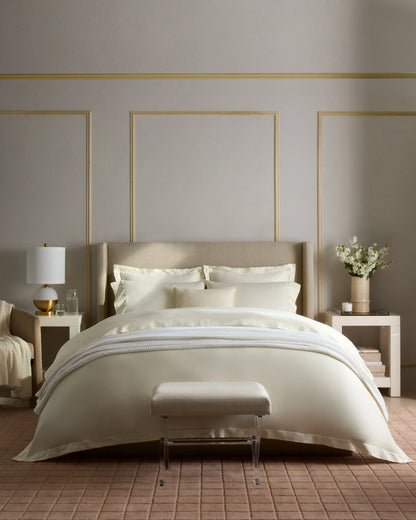 Signature Giza Cotton Sateen Duvet Cover Set - Twin / Sand