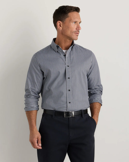 Supima Cotton-Tencel Everyday Shirt - S / Blue Gingham