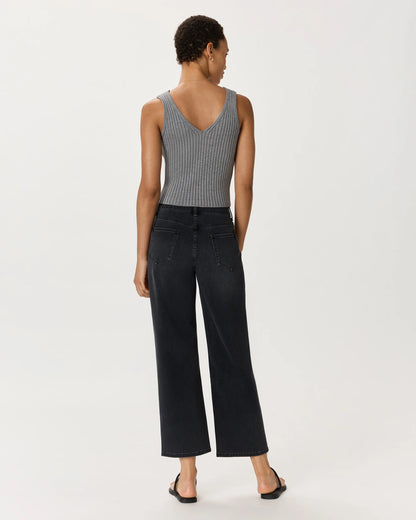 Bella Stretch Patch Pocket Wide Leg Jeans - 24 / Deep Sea Blue