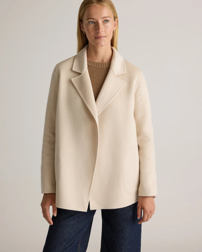 100% Mongolian Cashmere Double-Faced Open Blazer - XS / Camel