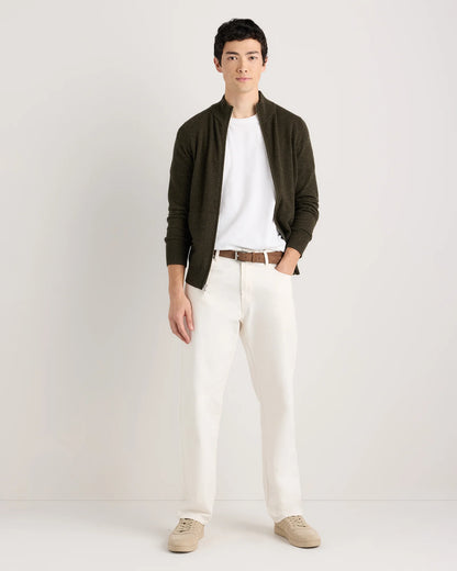 Mongolian Cashmere Full Zip Sweater - S / Teak