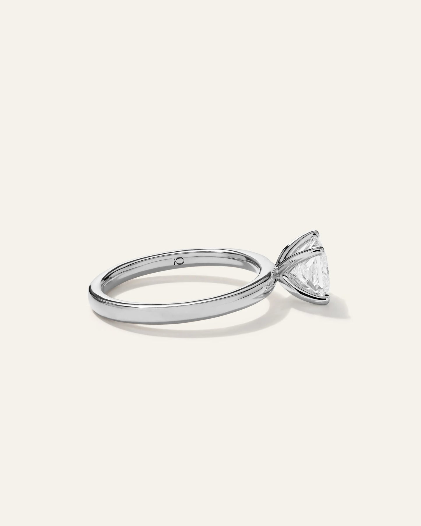 Lab Grown Diamond Princess Comfort Fit Engagement Ring - 1ct - 4 / Yellow Gold