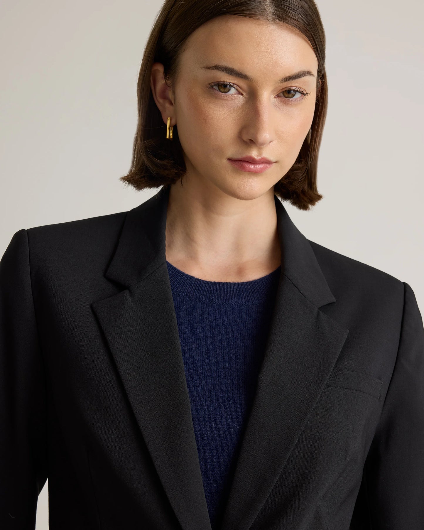 Italian Wool Long Blazer - XS / Sahara Camel