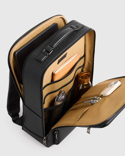 Italian Saffiano Laptop Backpack - One Size / Hickory