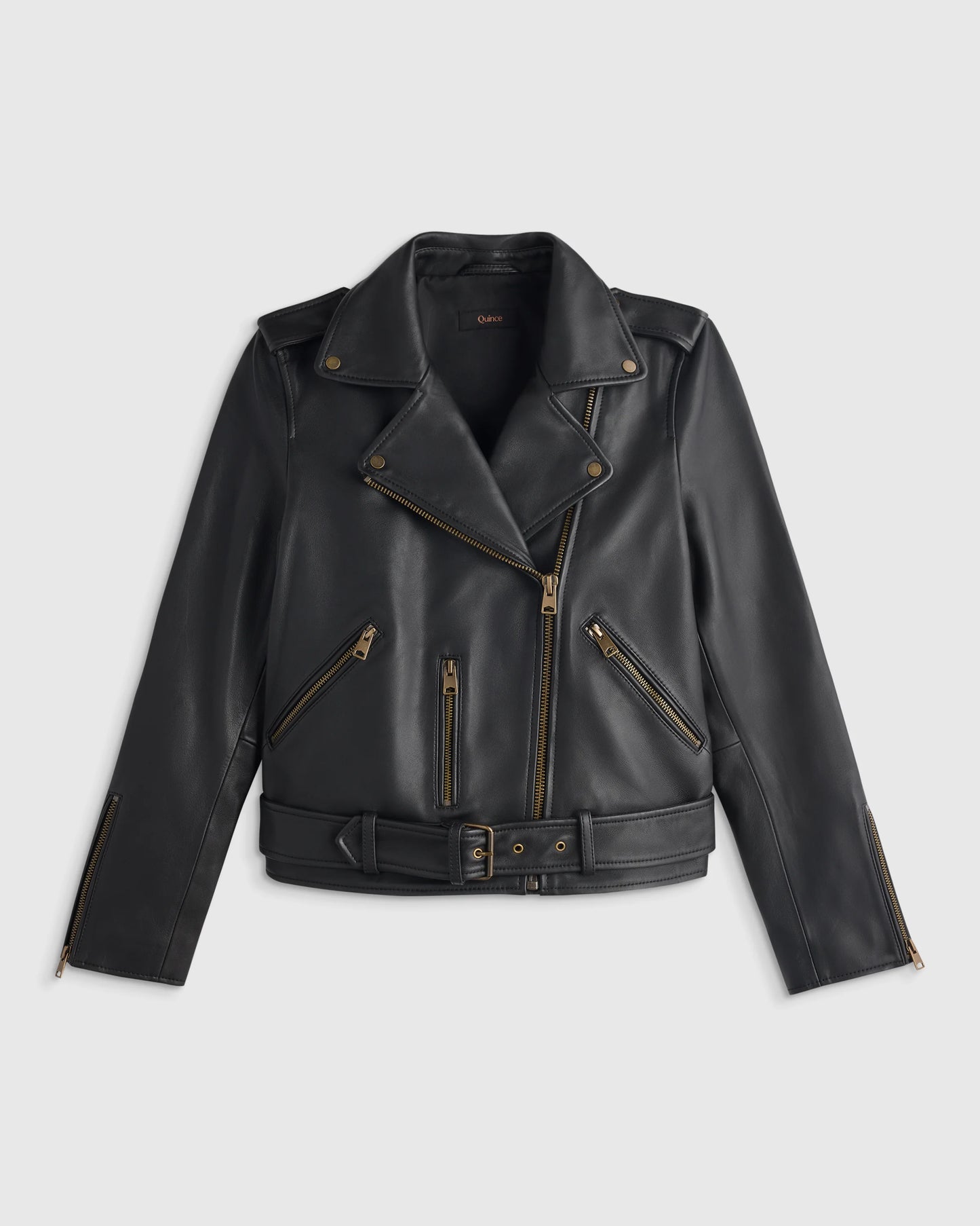 100% Leather Motorcycle Jacket - XS / Cognac