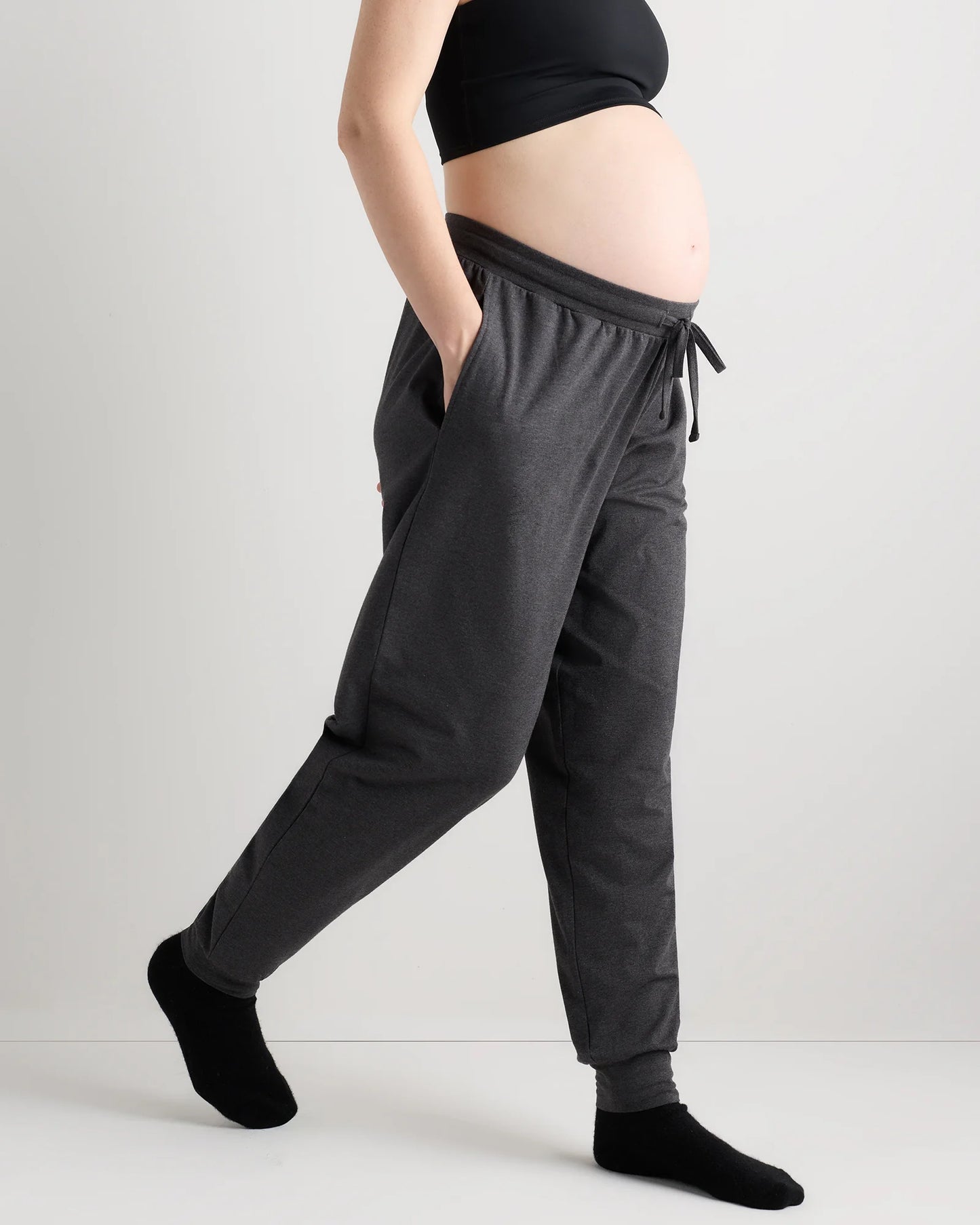 Dream Lounge Maternity Jogger - XS / Bold Black