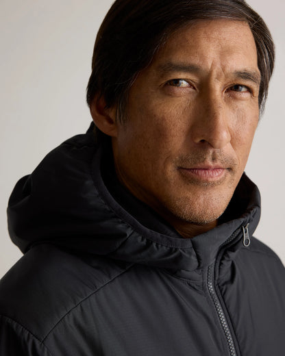 Hybrid Insulated Lightweight Hooded Jacket - S / Black