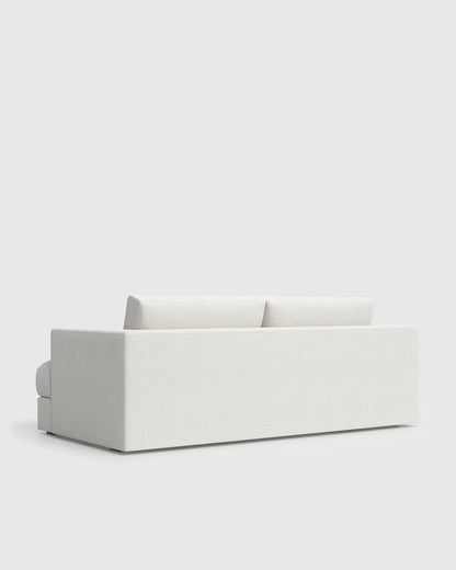 Sierra Curved Arm Sofa in Performance Boucle - 7ft / Linen