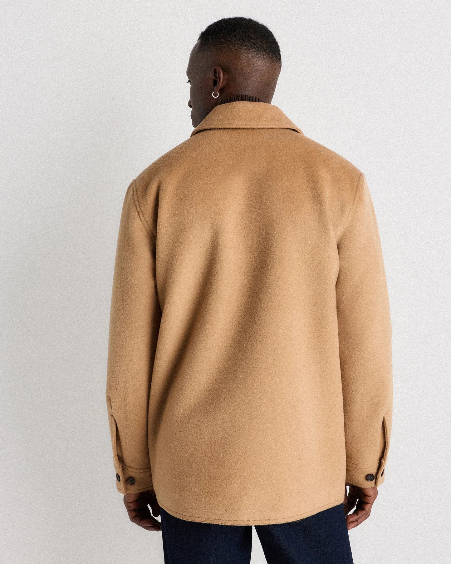 Wool Cashmere Field Jacket - S / Heather Grey