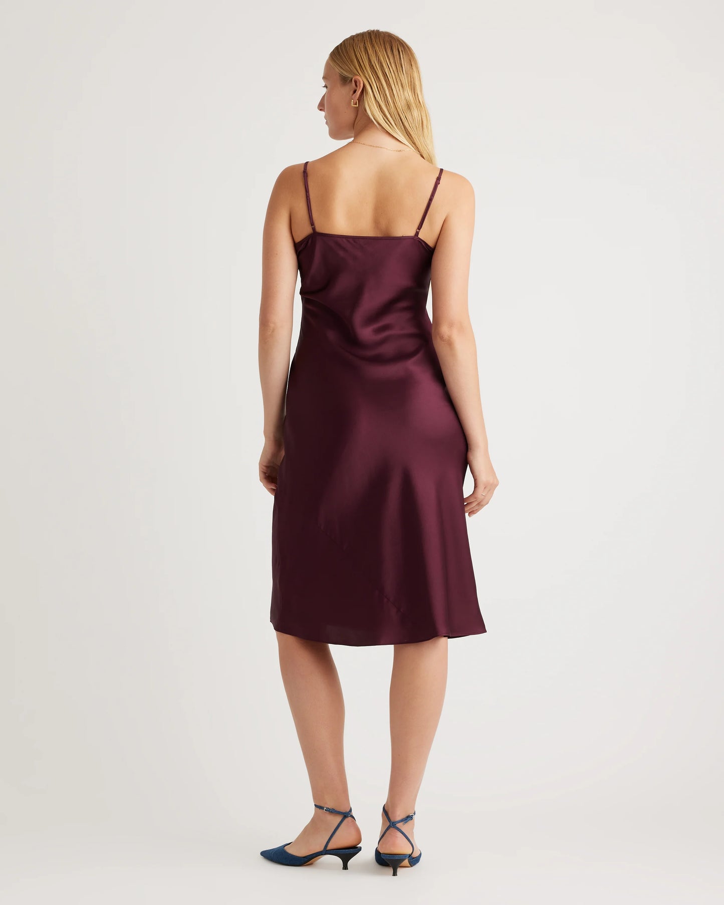 100% Washable Silk Slip Dress - XS / Black
