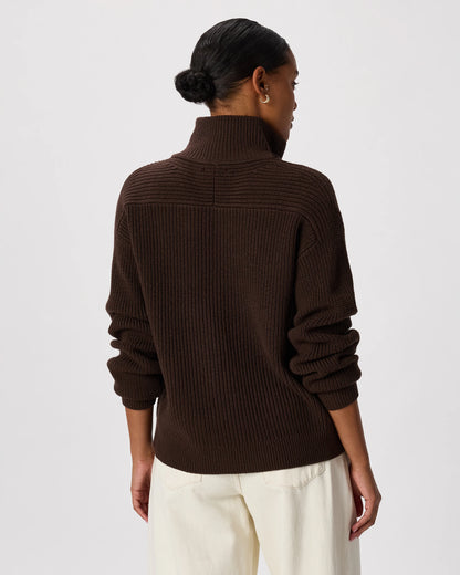 Australian Merino Wool Half Zip Sweater - XS / Heather Grey
