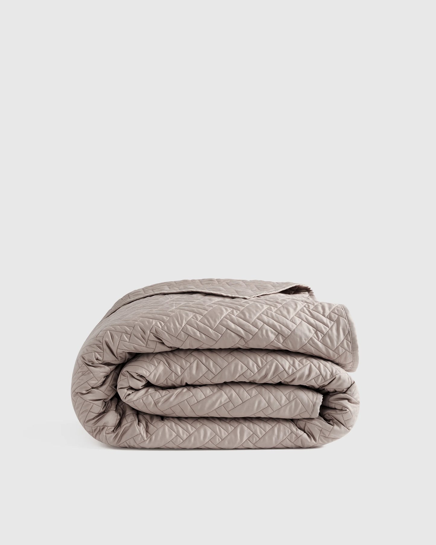 Organic Cotton Basketweave Quilt - Twin / White