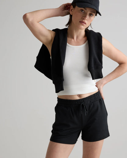 Flowknit Mid-Rise Shorts - XS / Heather Deep Navy