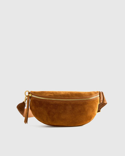 Quinn Suede Sling Bag - One Size / Whiskey